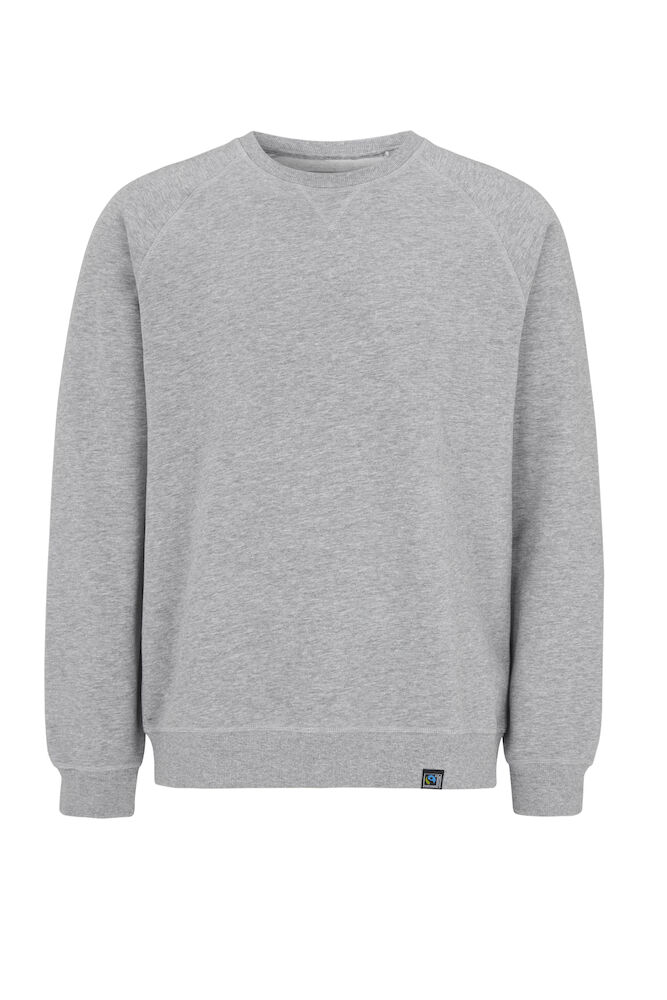 F. TERRY CREW NECK – GREY MELANGE