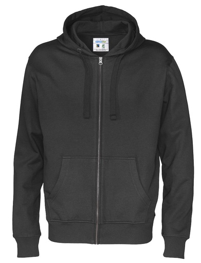 FULL ZIP HOOD – BLACK