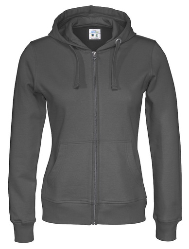 FULL ZIP HOOD WOMAN – CHARCOAL