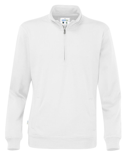 HALF ZIP UNISEX – WHITE