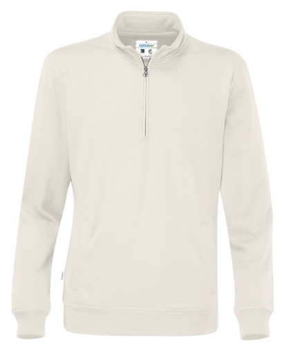 HALF ZIP UNISEX – OFF-WHITE