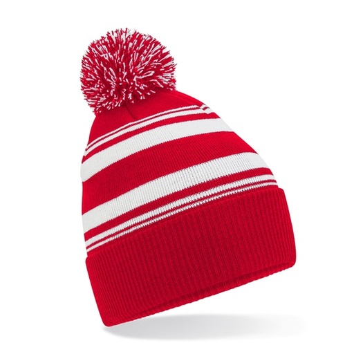 Czapka beanie z pomponem CB473R - Classic Red & White