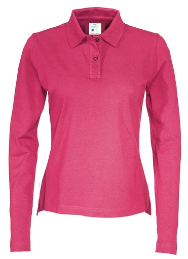 PIQUE LONG SLEEVE WOMAN – CERISE
