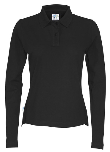 PIQUE LONG SLEEVE WOMAN – BLACK