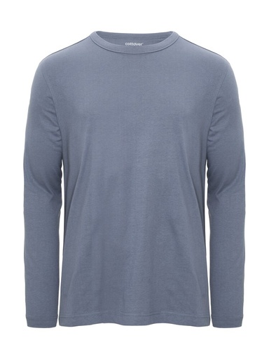 RELAXED T-SHIRT LS (GOTS) – DUSTY BLUE
