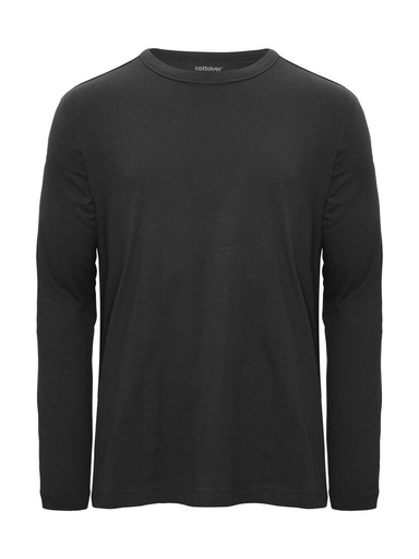 RELAXED T-SHIRT LS (GOTS) – BLACK