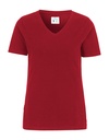 STRETCH V-NECK WOMAN – RED