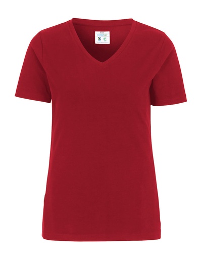 STRETCH V-NECK WOMAN – RED