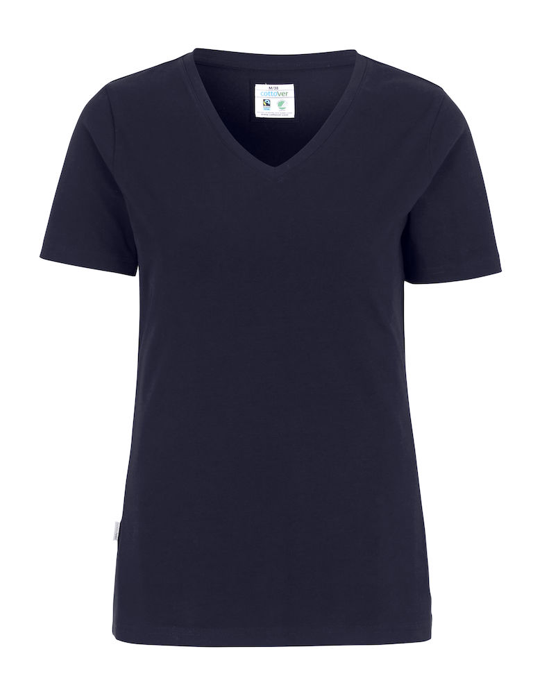 STRETCH V-NECK WOMAN – NAVY