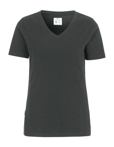 STRETCH V-NECK WOMAN – CHARCOAL