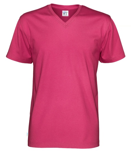 T-SHIRT V-NECK – CERISE