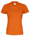 T-SHIRT V-NECK WOMAN – ORANGE
