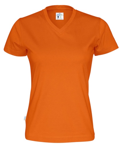 T-SHIRT V-NECK WOMAN – ORANGE
