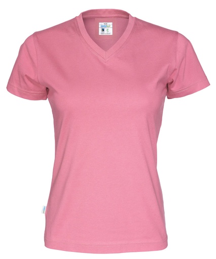 T-SHIRT V-NECK WOMAN – PINK