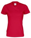 T-SHIRT V-NECK WOMAN – RED