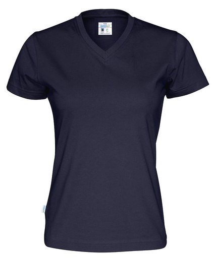 T-SHIRT V-NECK WOMAN – NAVY