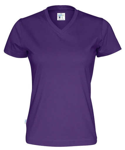 T-SHIRT V-NECK WOMAN – PURPLE