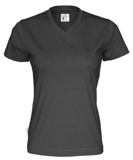 T-SHIRT V-NECK WOMAN – BLACK