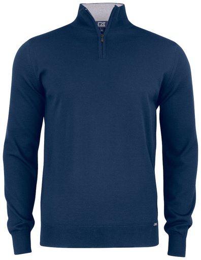 EVERETT HALF ZIP SWEATER – DARK NAVY