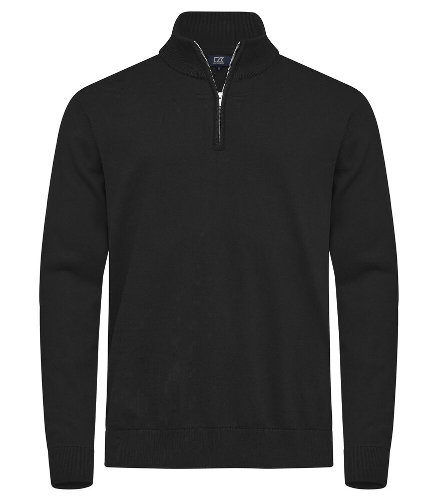 OAKVILLE HALF ZIP SWEATER – BLACK