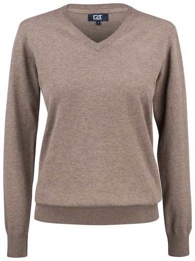 OAKVILLE V-NECK WOMAN – NOUGAT MELANGE