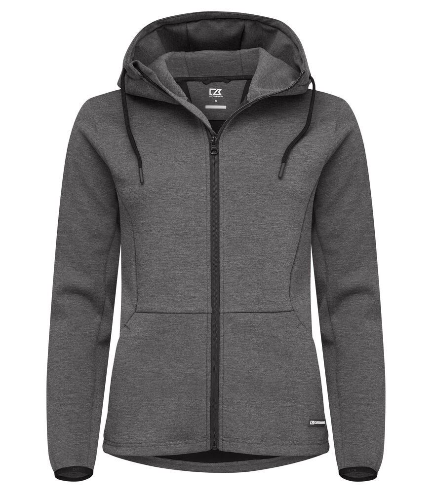 PEMBERTON HOOD FZ WOMAN – ANTHRACITE MELANGE