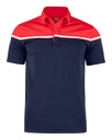 SEABECK POLO – DARK NAVY/RED