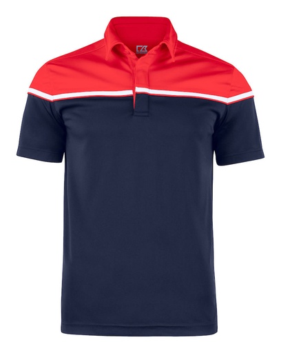 SEABECK POLO – DARK NAVY/RED