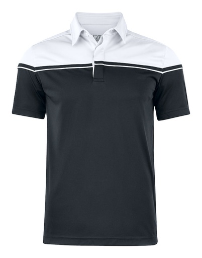 SEABECK POLO – BLACK/WHITE