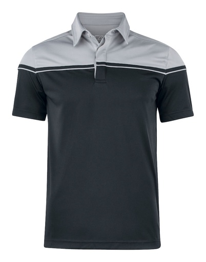 SEABECK POLO – BLACK/LIGHT GREY