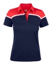 SEABECK POLO WOMAN – DARK NAVY/RED