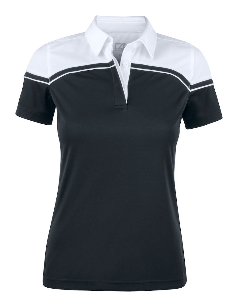 SEABECK POLO WOMAN – BLACK/WHITE
