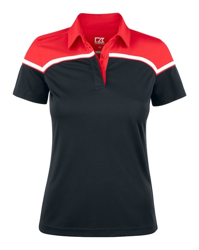 SEABECK POLO WOMAN – BLACK/RED