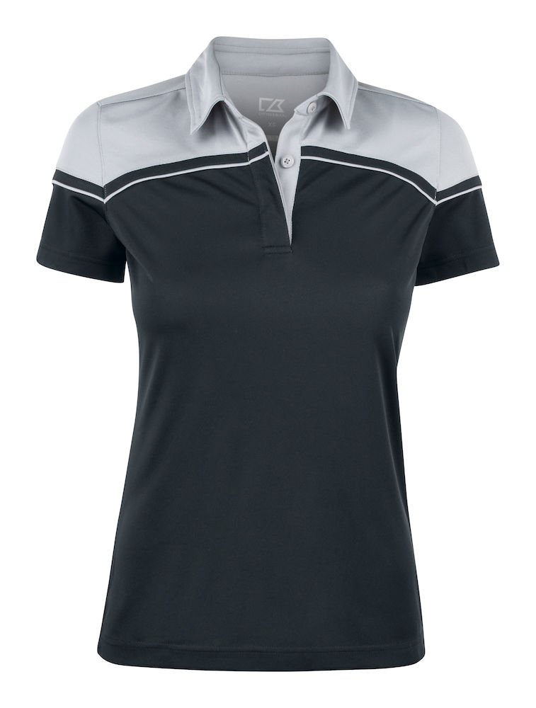 SEABECK POLO WOMAN – BLACK/LIGHT GREY