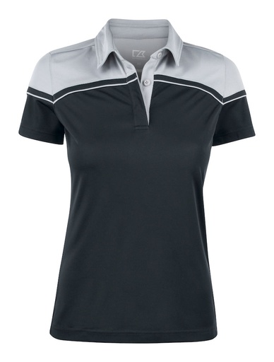 SEABECK POLO WOMAN – BLACK/LIGHT GREY