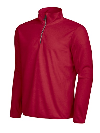 MELTON HALF ZIP – RED