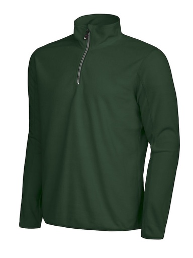 MELTON HALF ZIP – DARK GREEN
