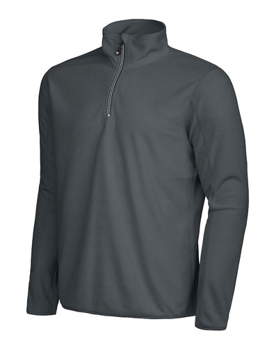 MELTON HALF ZIP – GREY