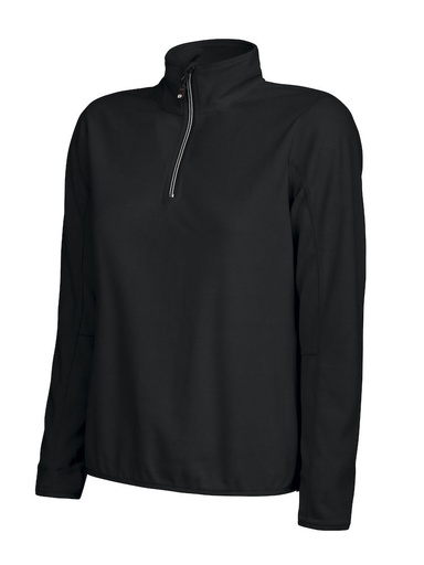MELTON LADY HALF ZIP – BLACK