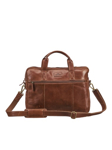 LEATHER LINE BRIEFCASE – COGNAC
