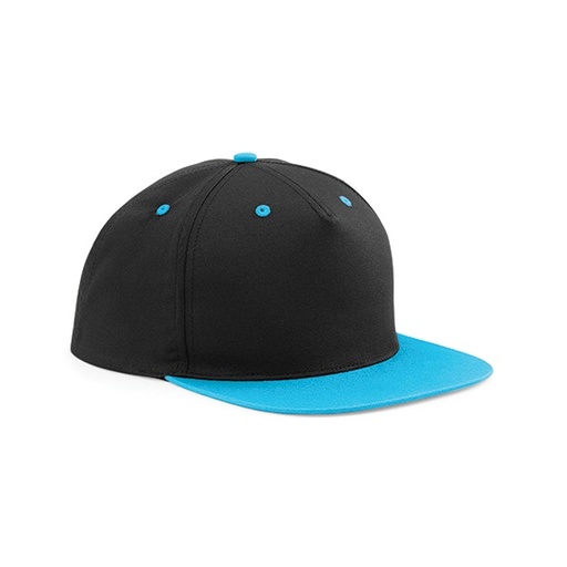 Czapka 5-panelowa CB610c - Black & Surf Blue