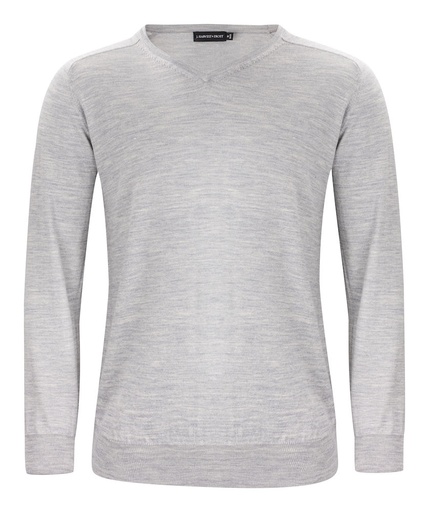 Sweter Merino V-Neck 2930101 - Light Grey Melange