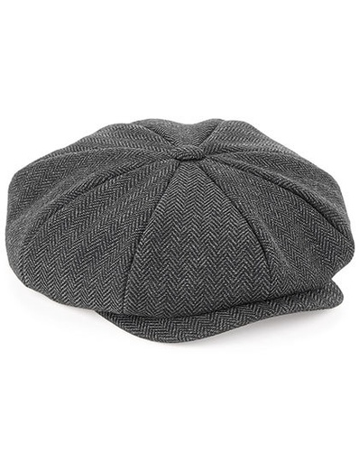 Kaszkiet Unisex Wzor Jodelka CB628 - Charcoal Herringbone