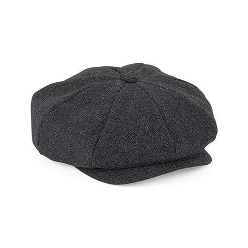 Kaszkiet z welny melton CB629 - Charcoal Marl