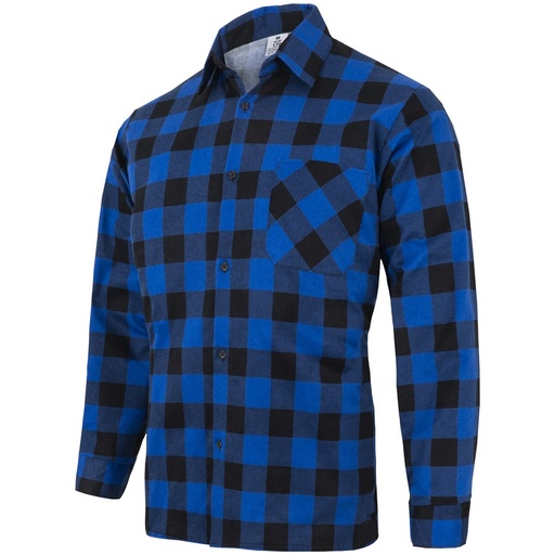 T-shirt Bawełniany KOSZULA FLANELOWA - NIEBIESKA