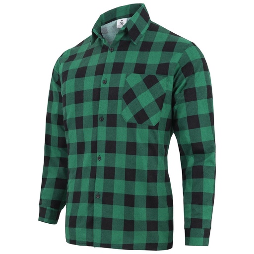 T-shirt Bawełniany KOSZULA FLANELOWA KOSZULA FLANELOWA ZIELONA - ZIELONA