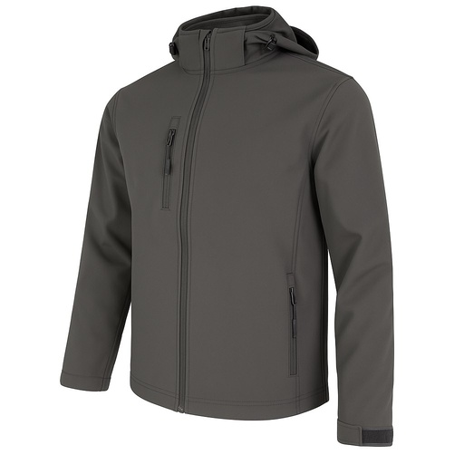 Bluza z Kapturem Rozpinana Poliestrowa MOONTEX SOFTSHELL KING - Graphite
