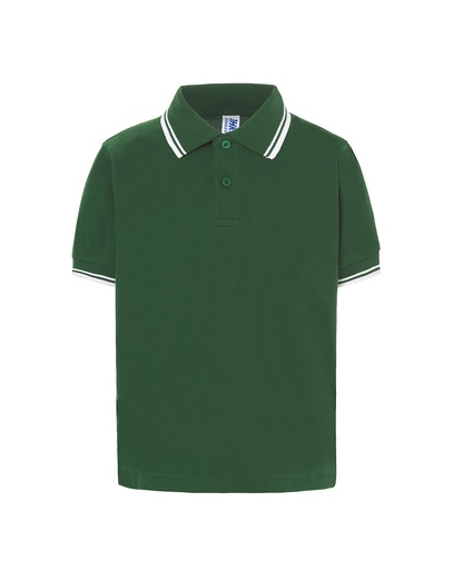 Koszulka Polo Dziecięca PKID 210 - Bottle Green/White