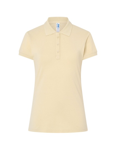 Koszulka Polo Damska Slim Bawelniana Pique JHK511 - Buttercream