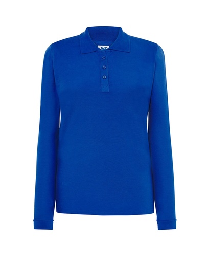 Koszulka Polo Damska Slim POPL 200 LS - Royal Blue
